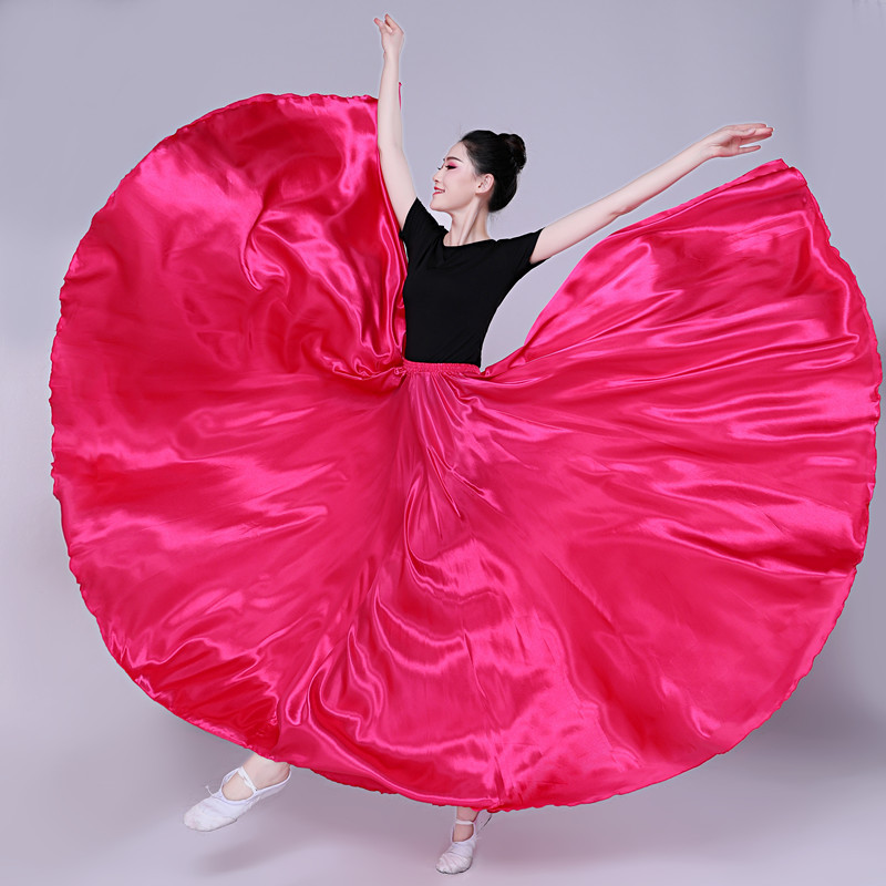 Xinjiang dance practice skirt Yi Uygur dance practice skirt Xizang performance clothing skirt adult large swing skirt female