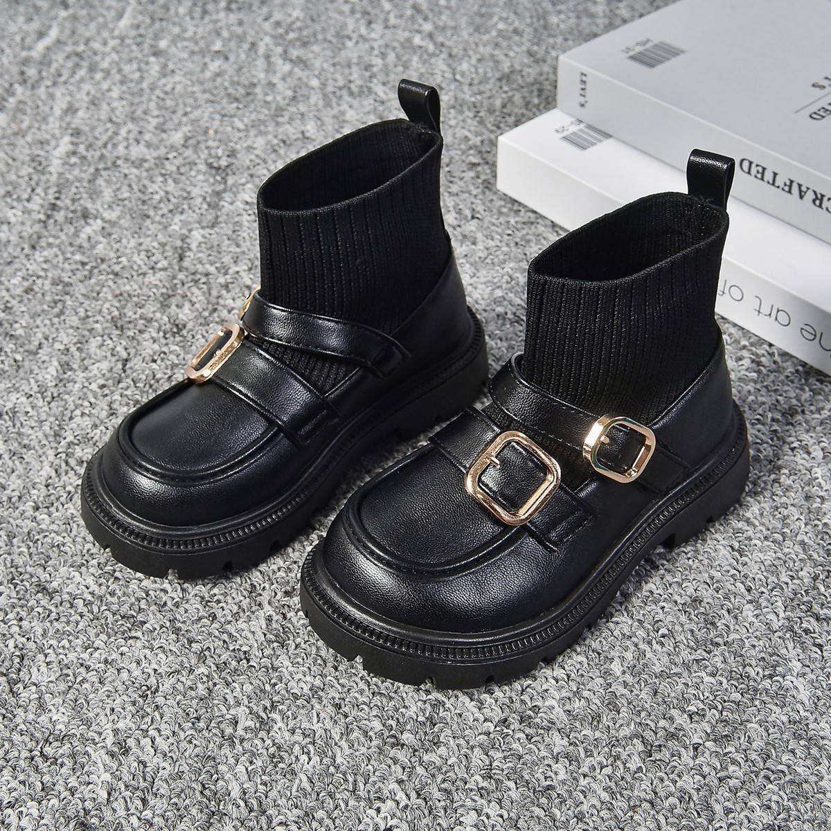 Girls' Short Boots 2025 New Boots Kidsren's Baby Boots Princess Boots Soft Sole Non-Slip Second Cotton Little Girl's Leather Boots Trbottomy