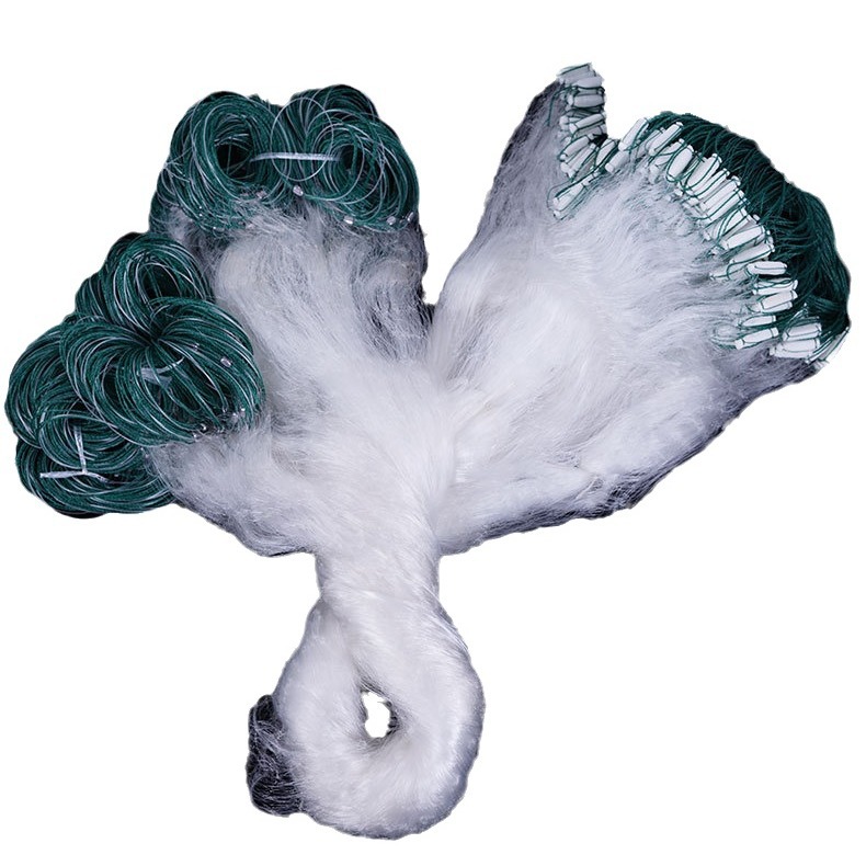 Fishing net sticky net mesh single-layer three-layer sunken net hanging sub-net fishing net crucian carp silver carp dip net white Net Wholesale