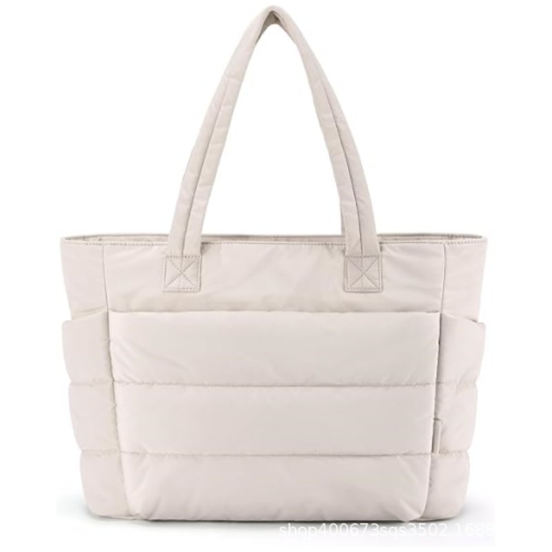 Factory Source Women's Handbag Lightweight Fluffy Cotton Clothes Large Capacity Fashionable Shoulder Casual Tote Bag Tote Bag