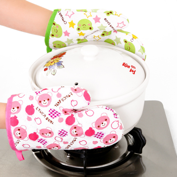 Thickened High Temperature Resistant Heat-Proof and Anti-Scalding Insulation Gloves for Microwave Ovens and Kitchen Baking Wholesale