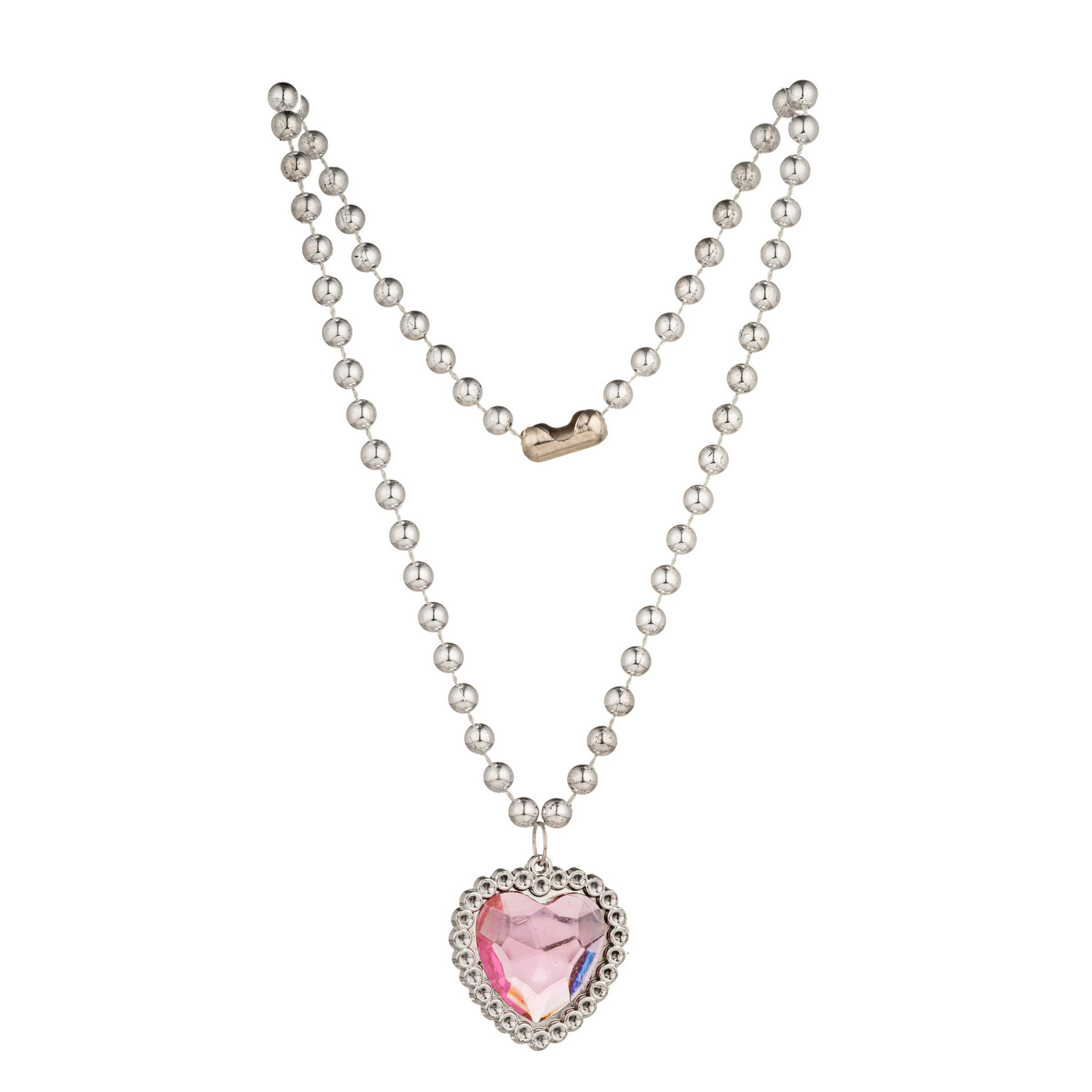 Children's necklace DIY heart pendant plastic string bead necklace Frozen matching spot wholesale