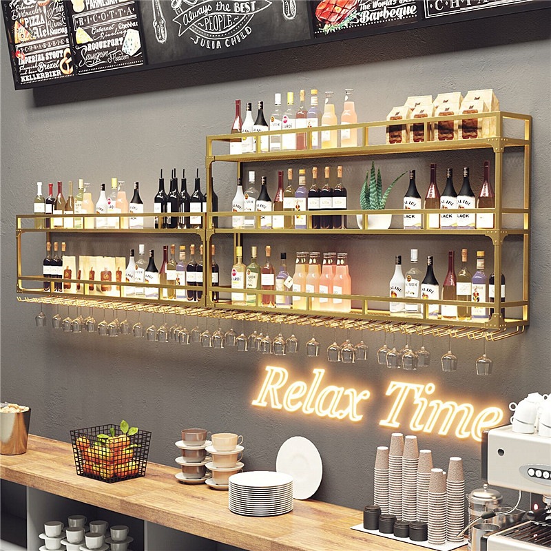 Wine Rack Wall-mounted Bar Wine Display Rack Inverted Wine Glass Rack Wall Storage Rack Popular Wine Rack Wine Cabinet Wall-mounted