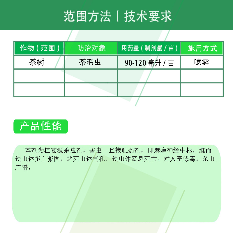 Jinshoulike 0.3% Sophora Flavescens Alkaloid Aqueous Solution Tea Tree Tea Caterpillar Pesticide Mite Killer