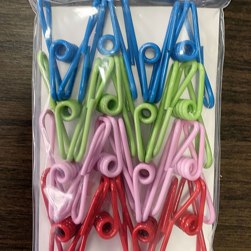 Manufacturers supply color clothes clip PVC bag plastic clip clothes clip portable sealing clip food sealing clip
