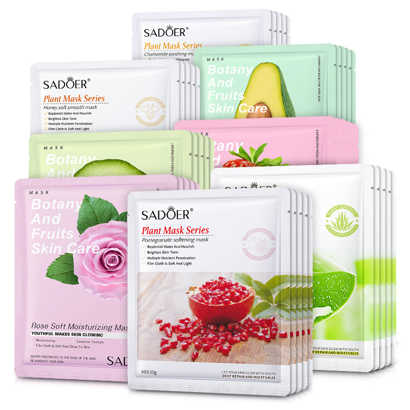 Full English Sadoer Plant Rose Facial Mask Hydrating and Moisturizing Mask Cross-Border Foreign Trade Wholesale