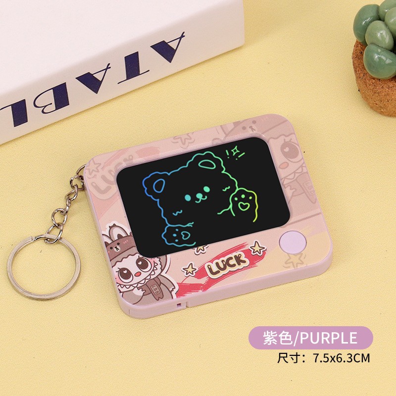 Fun Mini Graffiti Writing Board Portable Drawing Board Keychain Repeatable Erasable Creative Children's School Bag Pendant