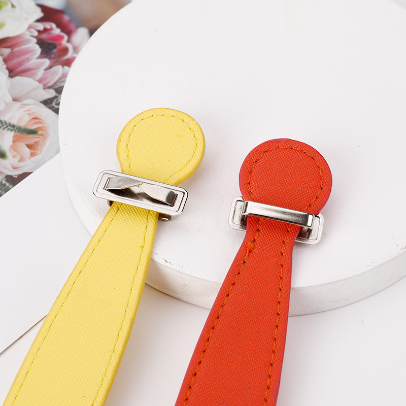 Cross-Border Luggage Gift Box Handbag Small Appliance Pu Leather Handle Thickened Double-Sided Stitched Leather Handle