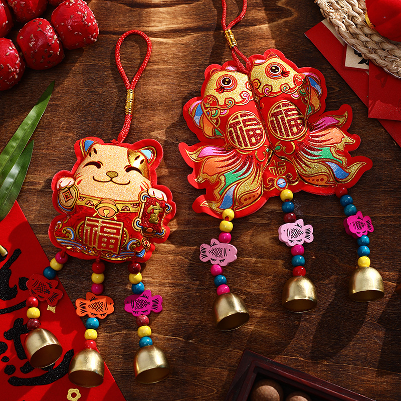 2026 Year of the Horse Pendant New Year Decoration New Fabric Bag Bell Ornament Spring Festival Home Living Room Atmosphere Arrangement