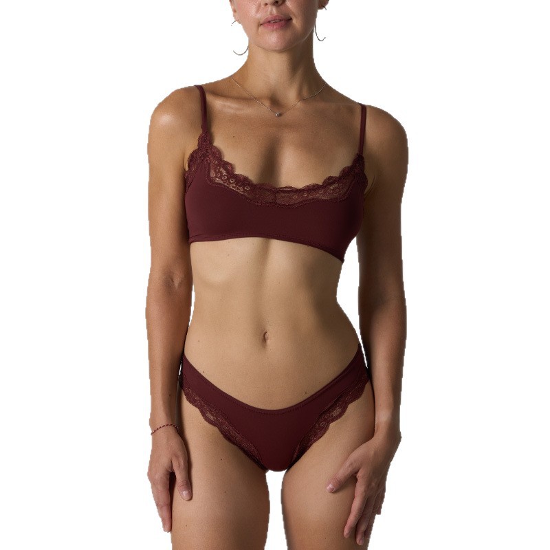 Skims Same Style Fits Lace Set French Sexy Lace Inner Women's Thin Push-Up Coaster Set