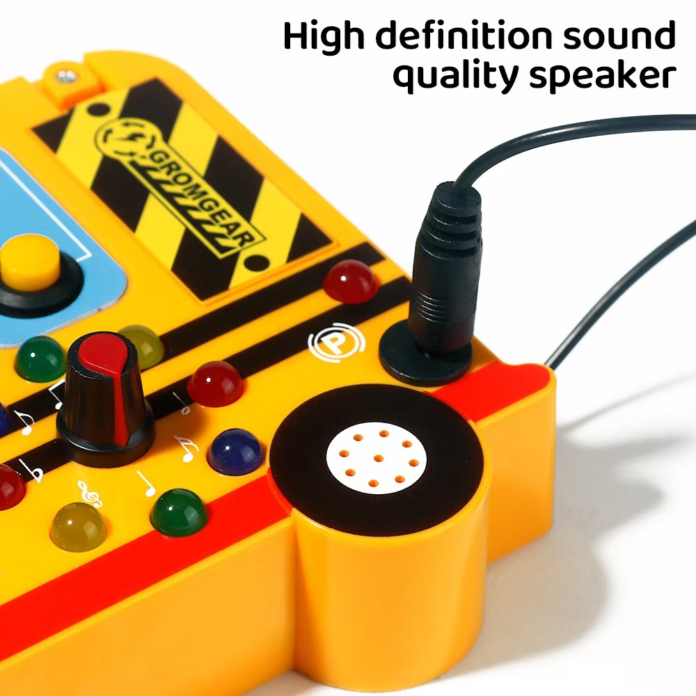 Cross-Border Children's Cartoon Bus Light and Sound Effects Switch Busy Board Educational Early Education Busy Board Children's Toys Wholesale