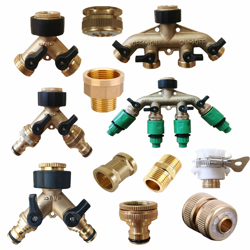 Полная головка для водозабора на 4 и 6 точек, одноточечный, двухточечный и четырехходовой разветвитель, автоматический полив цветов, водяной пистолет с возможностью закрытия