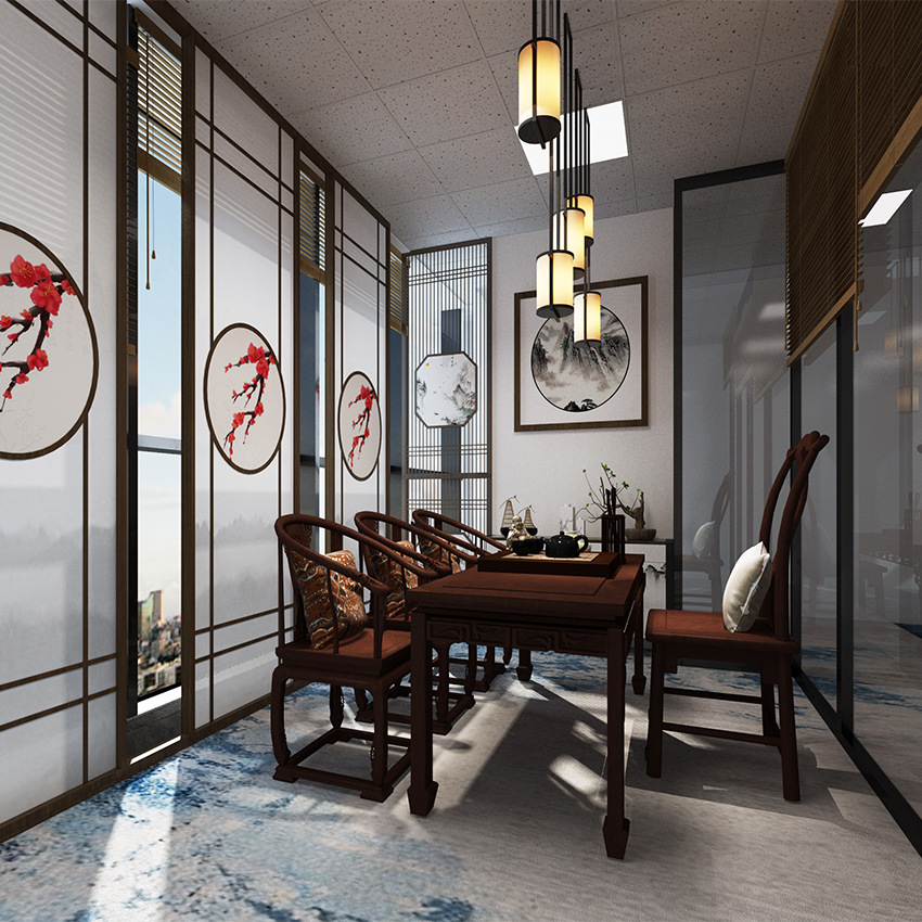 Personalized Design Company in Zhujiang Delta Studio Renovates and Renovates Chinese-Style Office Decoration Projects