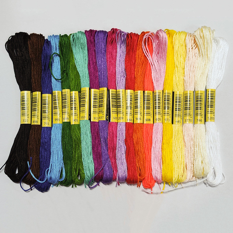 Прямые поставки с завода, полиэфирные нитки по 6 и 8 м, нитки для крестиков, полиэфирные и хлопковые нитки, ручная вышивка