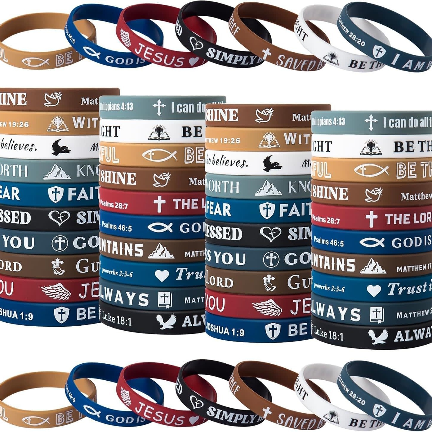 Spot Religious Faith Quotes Silicone Bible Bracelet Cross Believer Adult Wristband Inspirational Rubber Wristband