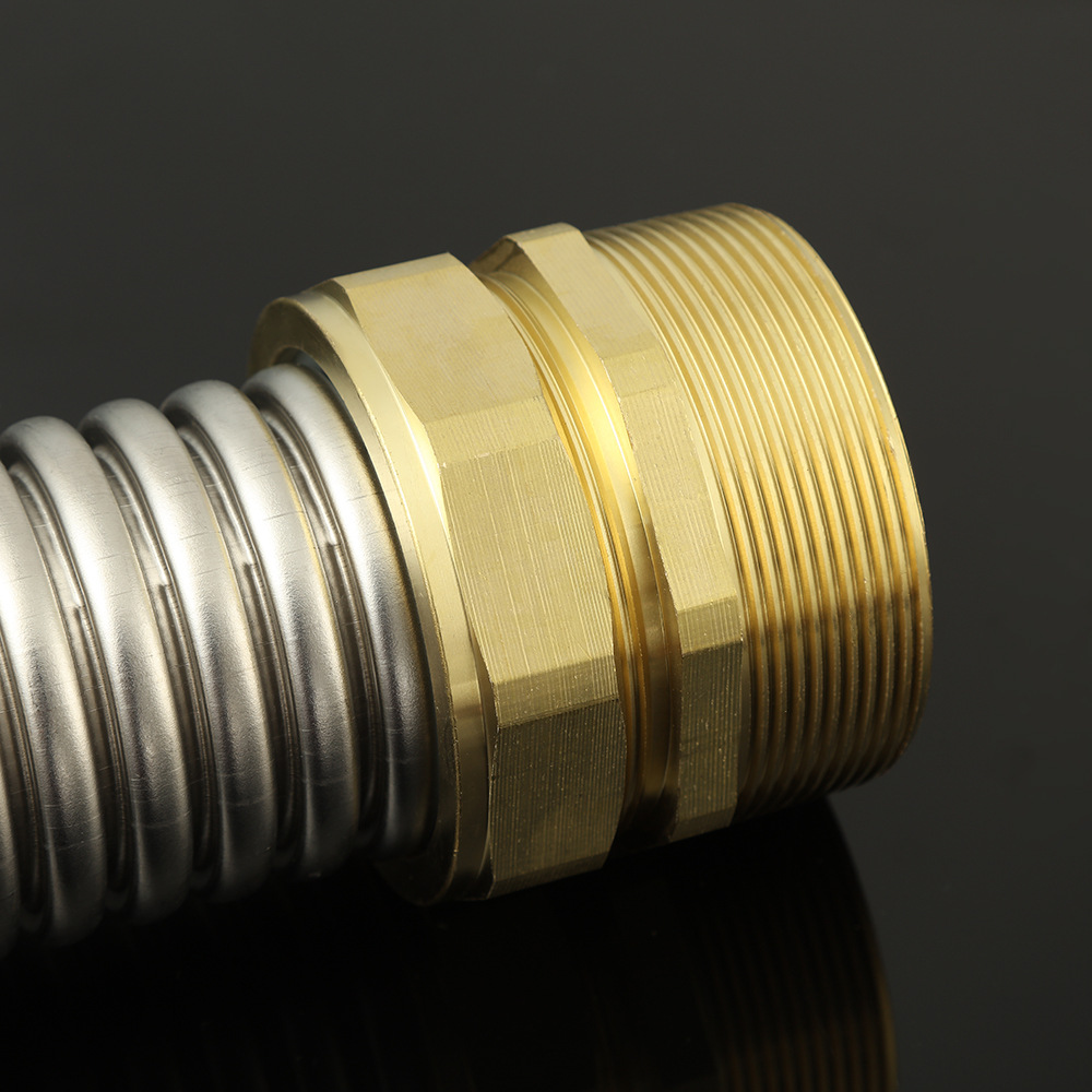 Copper Head 304 Stainless Steel Shock-Absorbing Corrugated Pipe New National Standard 3C Certified Liquefied Gas Explosion-Proof Water Hose Gas Pipe