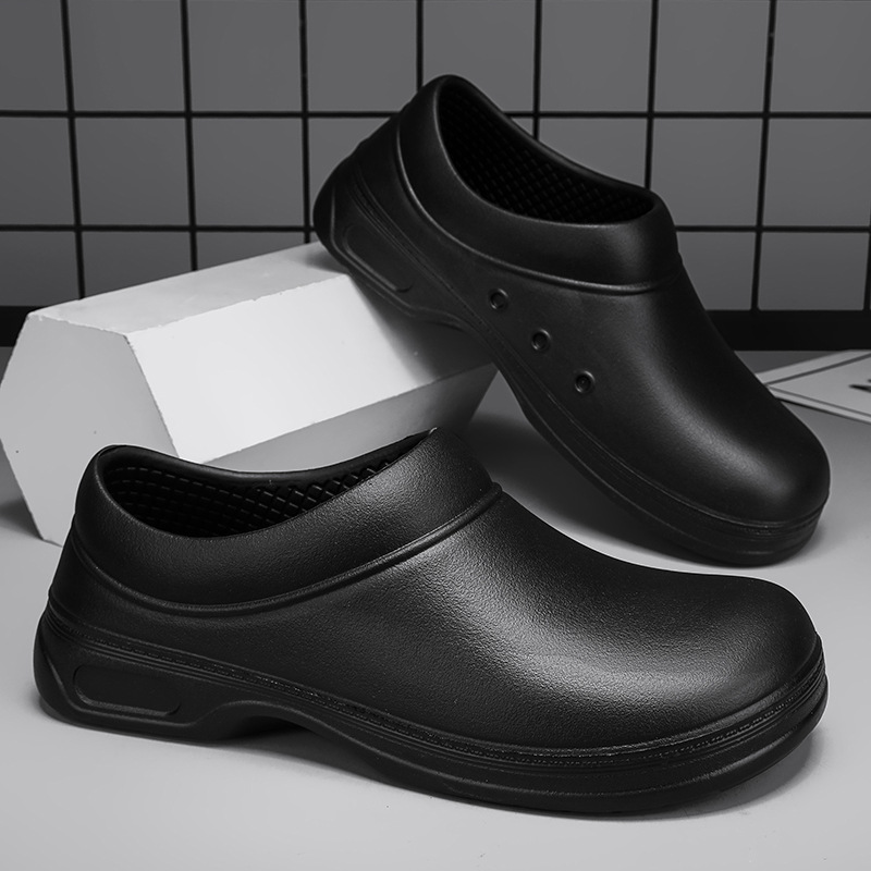 New Chef Shoes Non-slip Kitchen Shoes Work Shoes Oil-proof Waterproof Catering Kitchen Hotel Shoes Rain Shoes Men's 129