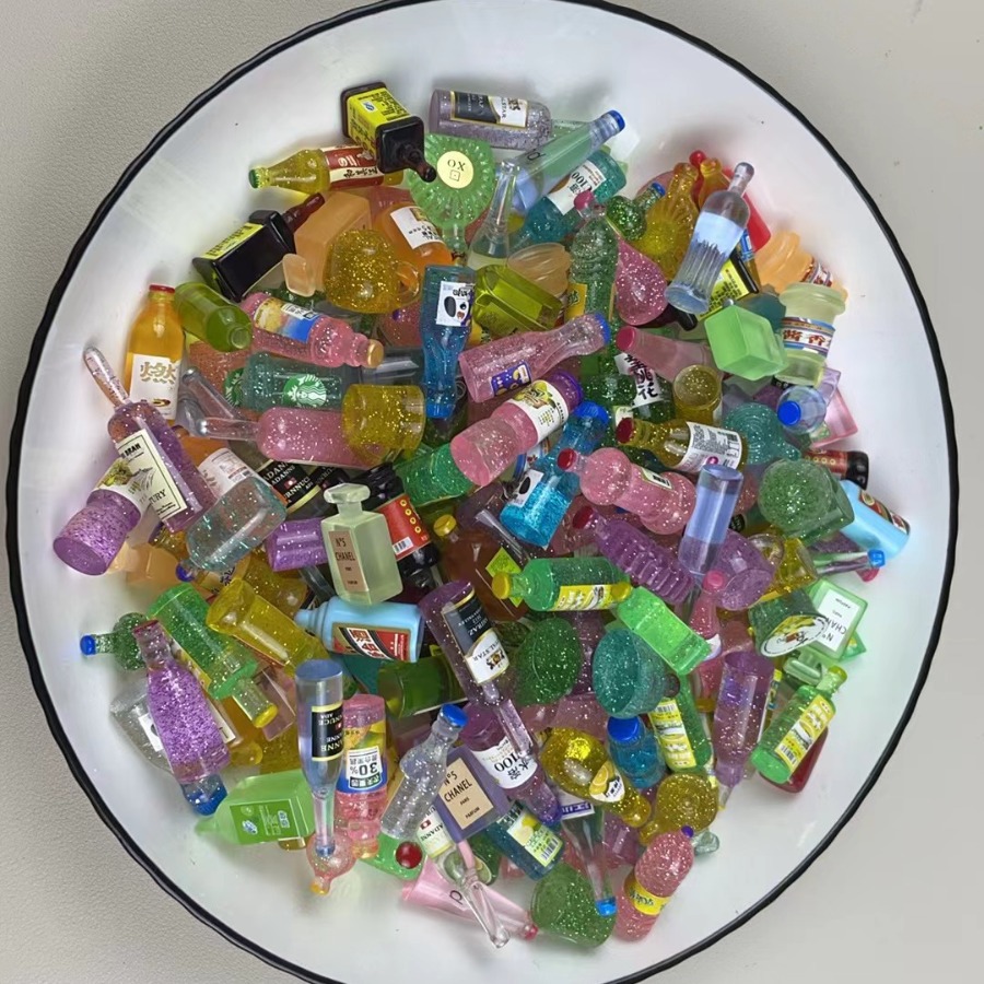 Miniature Simulation Toy Convenience Store Beverage Bottles, Small Wine Bottles, Toy Resin Accessories, Mini Small Bottles, Handmade