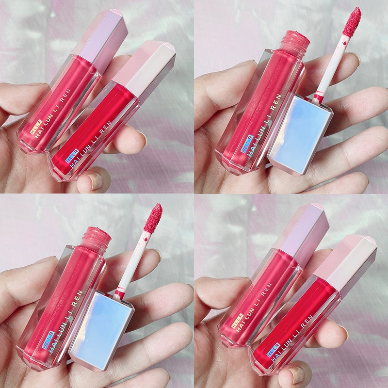 HLLR Chattering Online Celebrity Live Lip Glaze Velvet Fog Matte Lip Mud White Cheap Student Chinese Makeup Lip Gloss