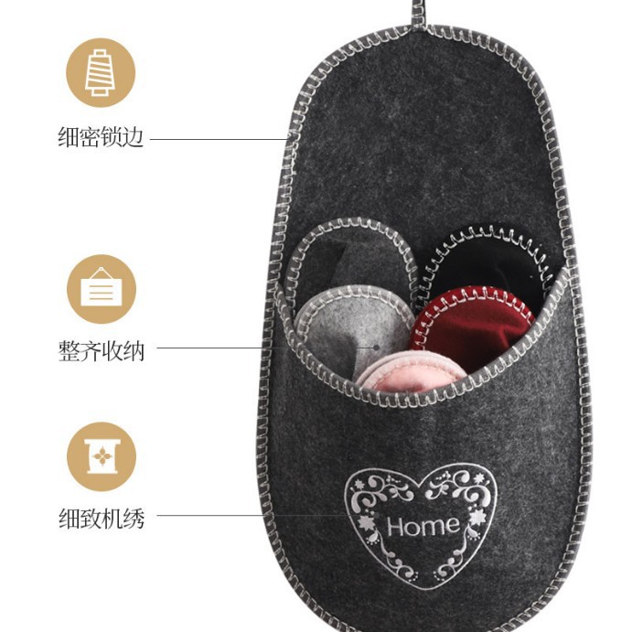 Felt cloth slippers suit air travel hotel home indoor slippers manufacturers cross-border hotel slippers