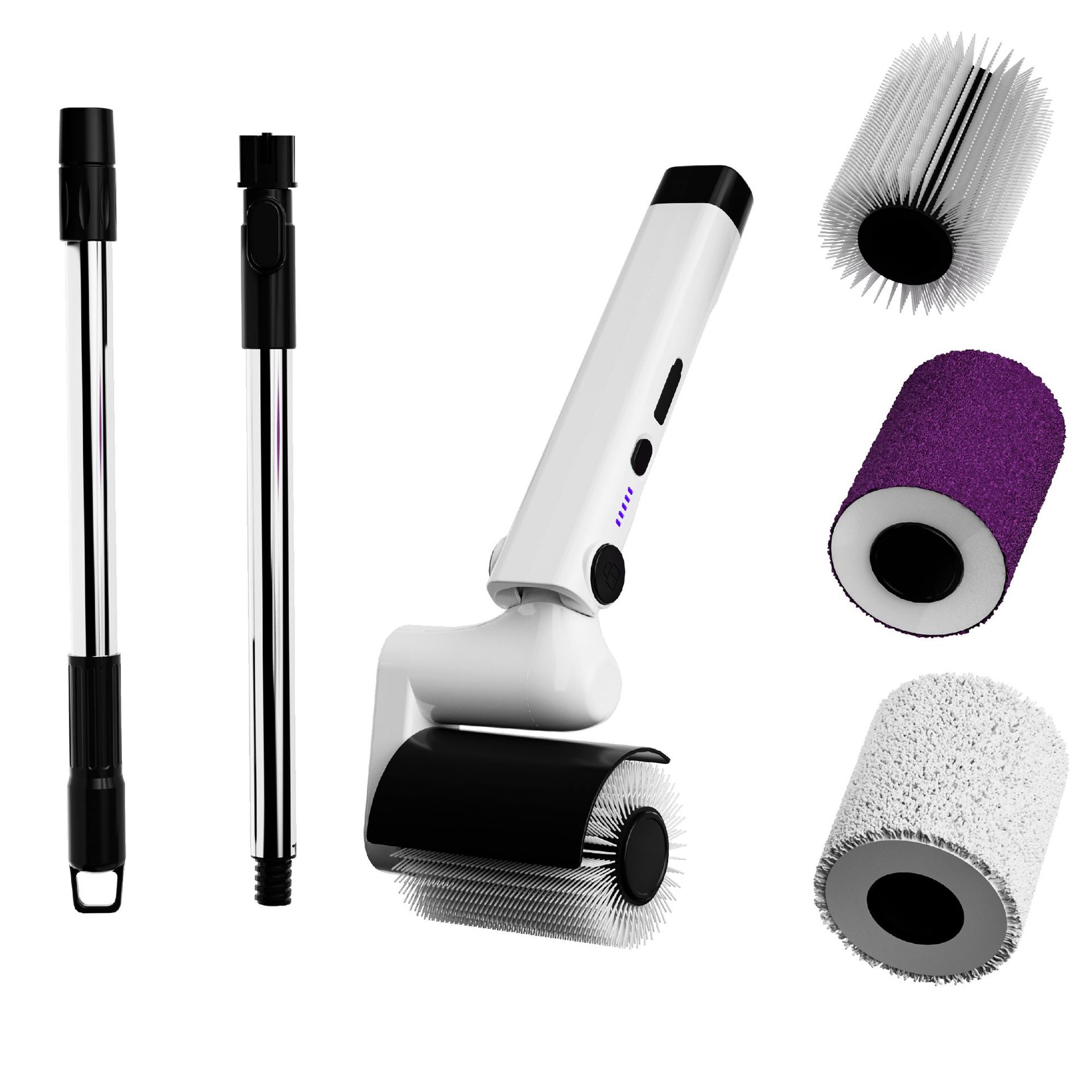 2025 Cross-Border Electric Brush Roller Brush Strong Power Electric Adjustable Angle Cleaning Brush Electric Floor Brush