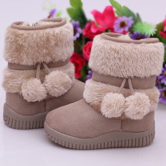New children's snow boots cotton shoes boys and girls soft bottom non-slip warm fleece-lined thick cotton boots 060