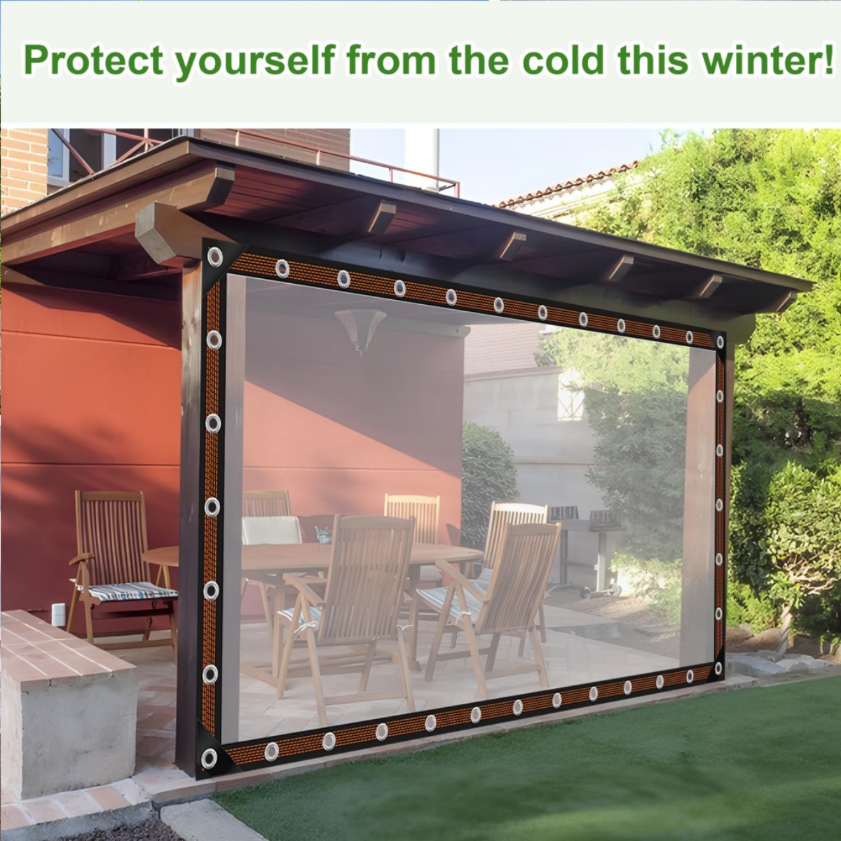 Transparent Rainproof Cloth Waterproof Cloth Plastic Cloth Tarpaulin Balcony Window Fleshy Rain Film Insulation Thickened Greenhouse Film