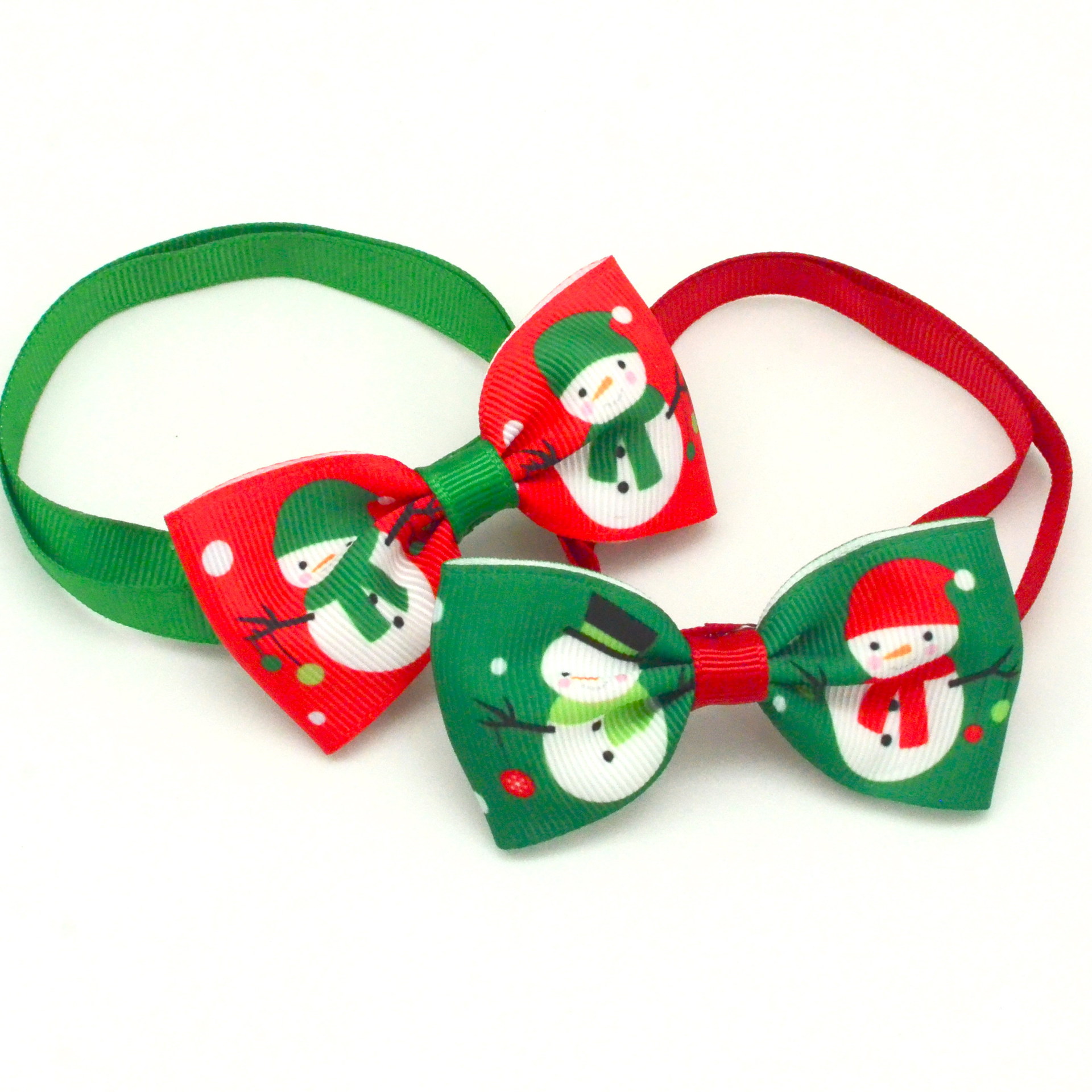 Christmas Pet Bow Tie Head Flower Petals Diamond Tie Headwear Dog Tie Christmas Bow Tie Ready Stock