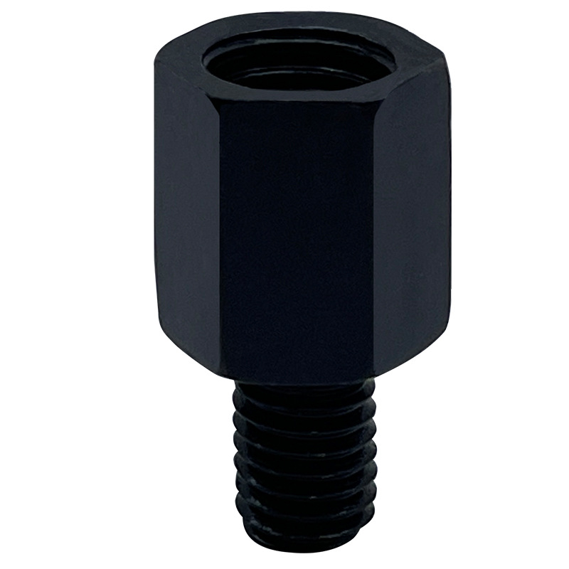 Motorcycle rearview mirror adapter screw electric car reflector heightening screw Black 10 Turn 8 positive 10 turn 10 positive