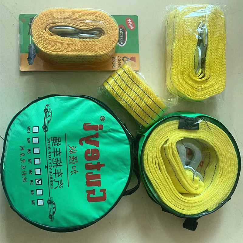 Оптовая продажа утолщенного прицепного ремня, веревка для спасения внедорожников, нейлоновая, прочная