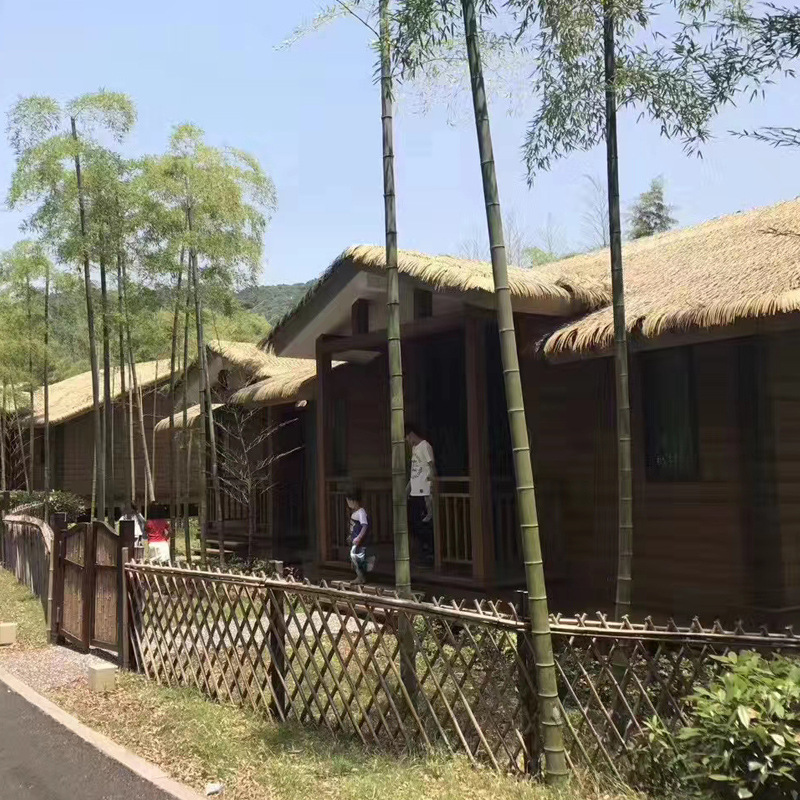 Factory direct sun-resistant and wind-resistant simulation fake straw environmental protection non-fading artificial thatched thatched umbrella decorative material