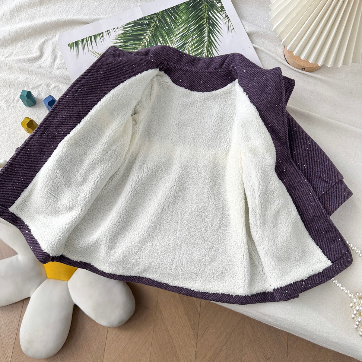 77530 Winter New Woolen Coat, Mid-Length Korean Style Preppy Jacket, British Style Children's Clothing Jacket for Young Children