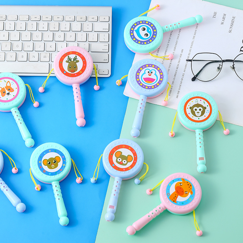 Baby cartoon plastic hand rattle 0-3 years old baby cross-border early education small toys gifts wholesale