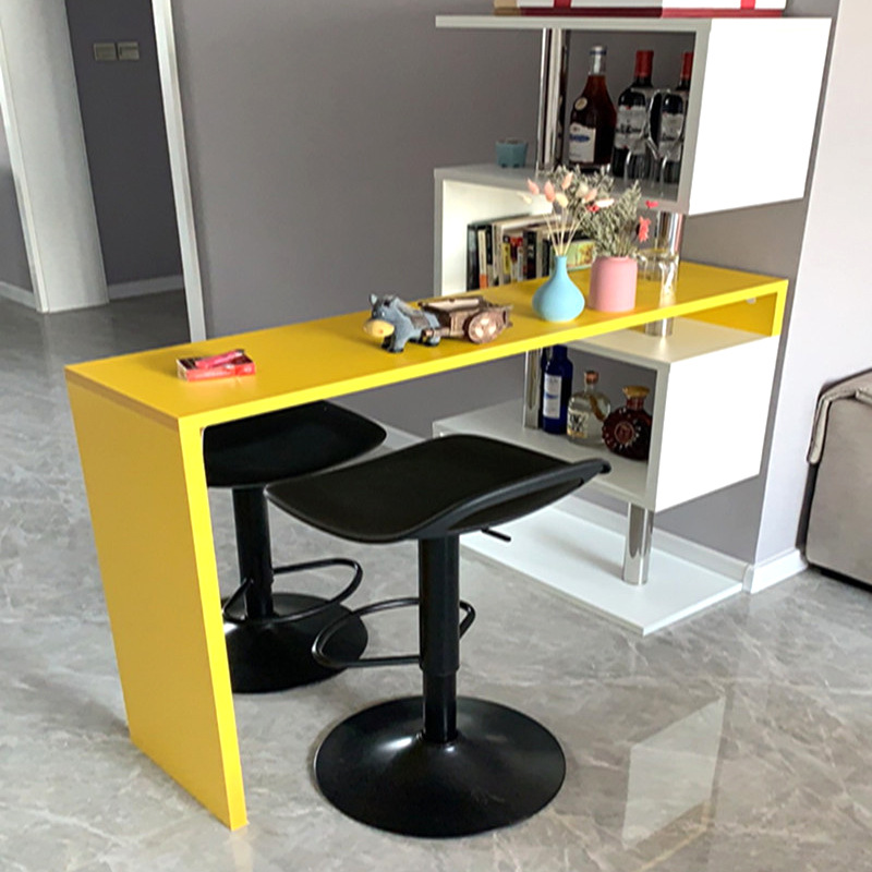 Home Bar Table Storage Rack Balcony Wall Narrow Table Living Room Simple Long Table Milk Tea Shop Bar High Table and Chairs