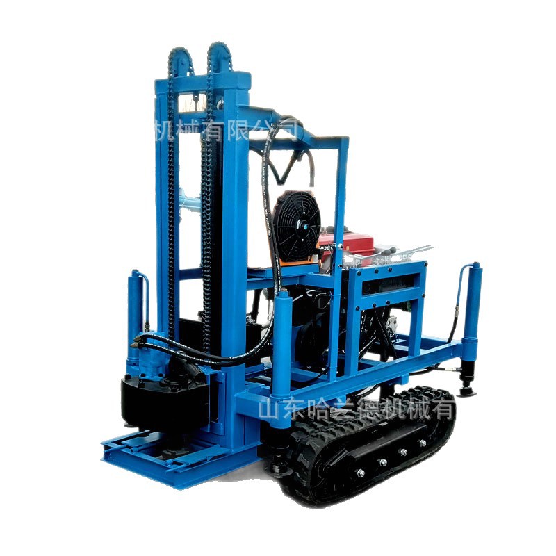 Diesel Hydraulic Drilling Rig Small Wheeled Crawler Water Well Drilling Rig High Power Large Diameter Drilling Rig