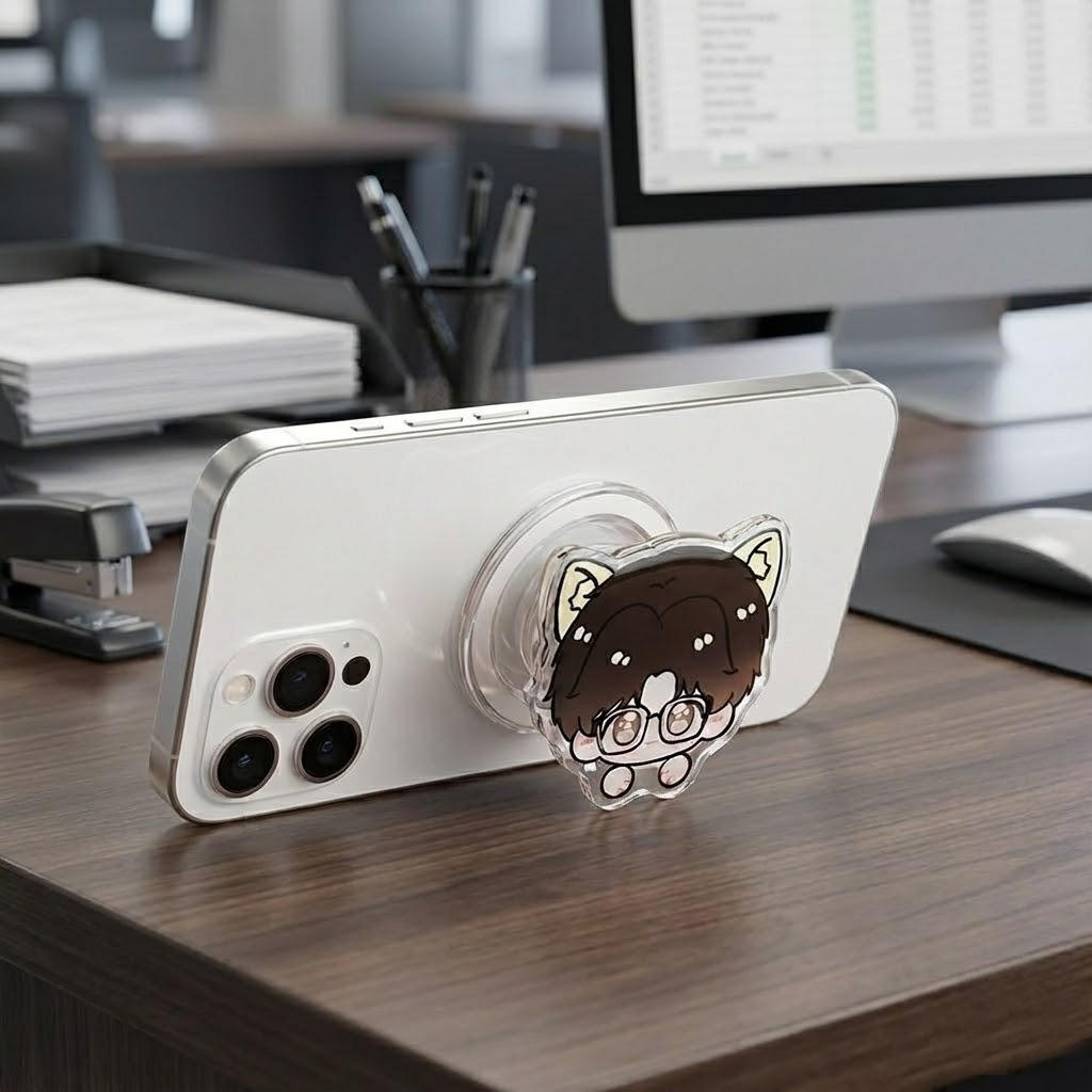 Acrylic Magnetic Airbag Mobile Phone Holder Magsafe Universal Mobile Phone Holder Cute Cartoon Mobile Phone Support