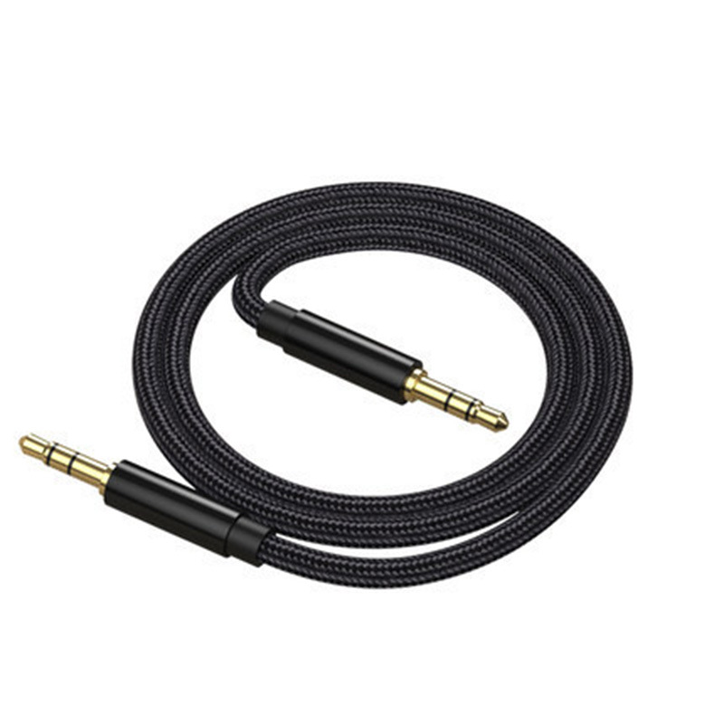 AUX braided audio cable car 3.5mm male-to-male audio cable mobile phone audio headset audio cable factory outlet