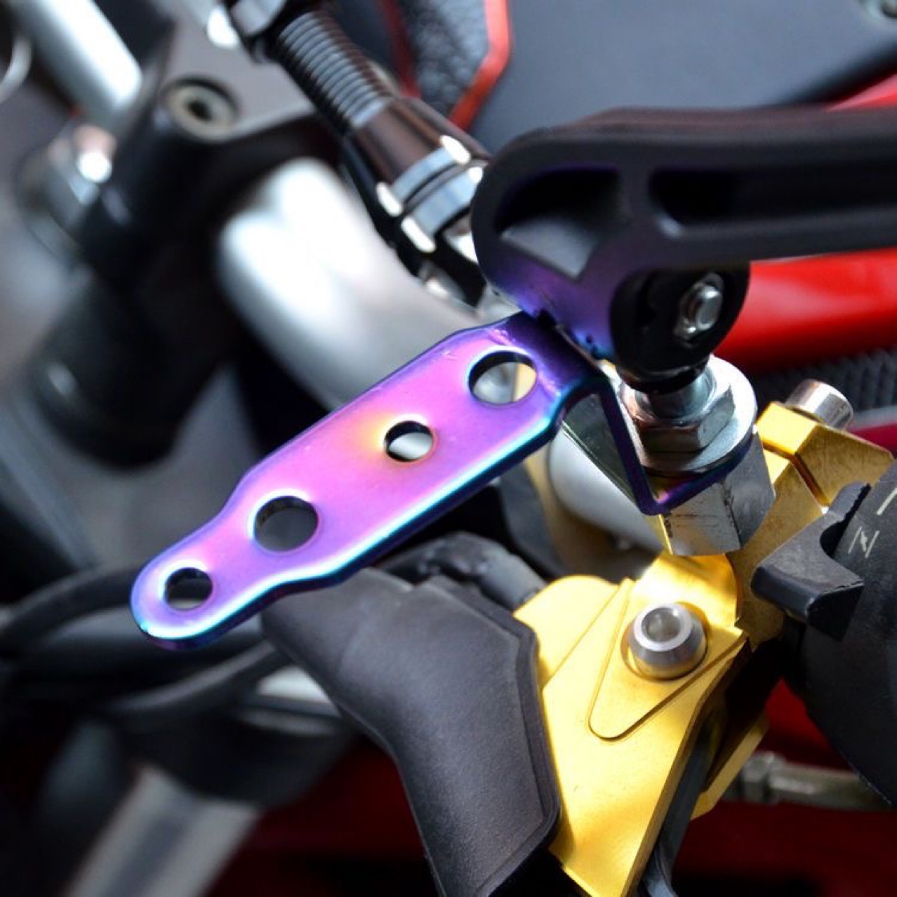 Motorcycle LED headlight multifunctional bracket electric car scooter modified rearview mirror spotlight extension bracket