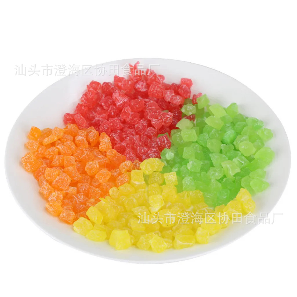 Manufacturer Supplies Papaya Cubes, Papaya Cubes, Ready-To-Eat Candied Snacks, Flower and Fruit Tea, Fruit Cubes, Fruit Porridge Ingredients