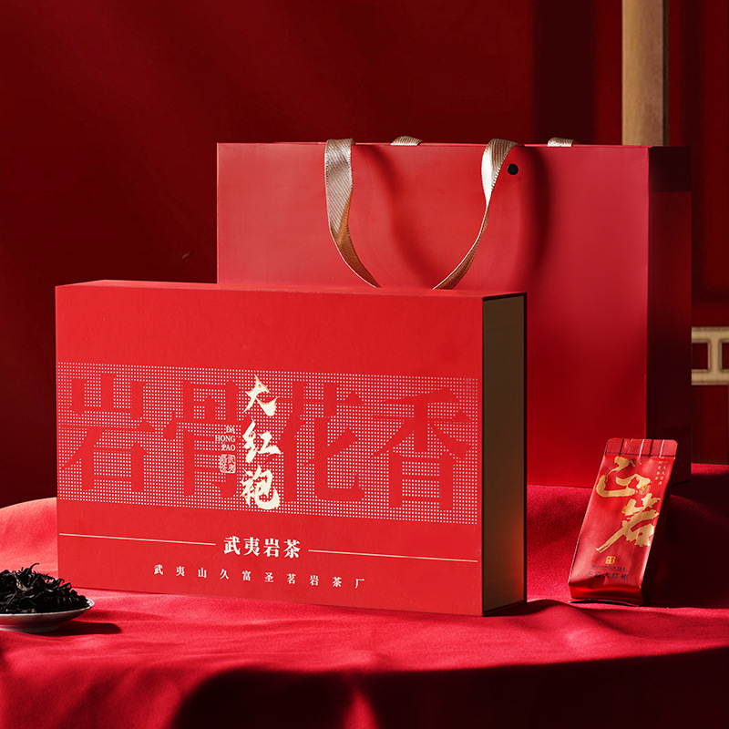 Wuyi Rock Tea red robe tea gift box fragrant golden Junmei 250g tea bag tea gift
