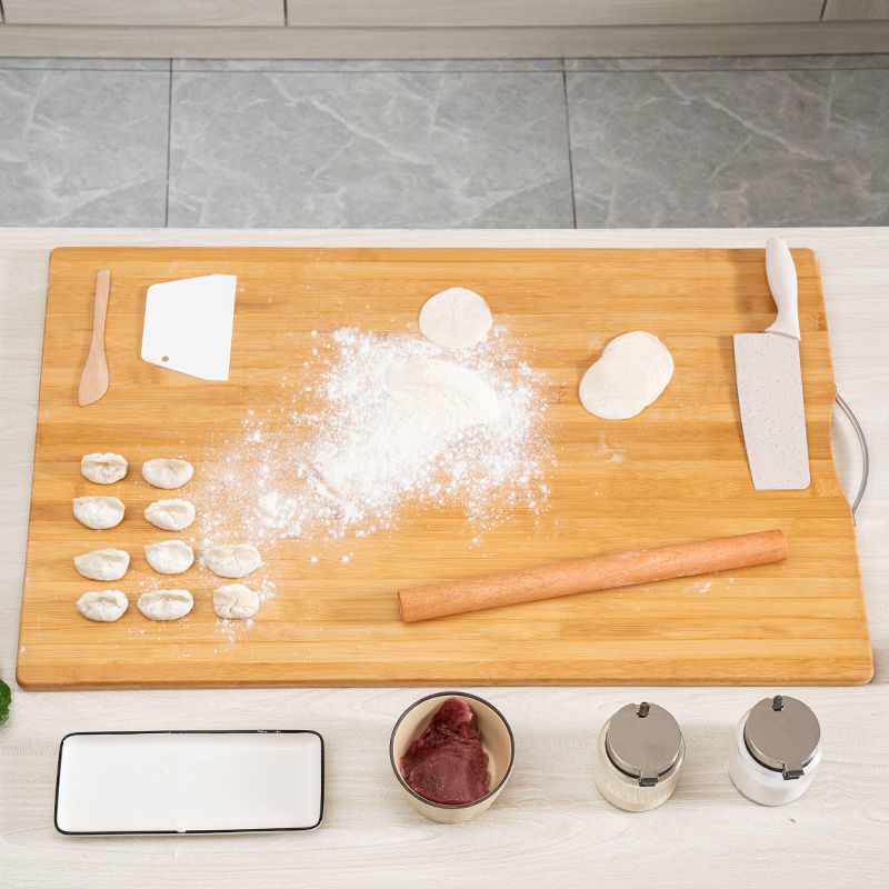 Bamboo Rolling Board Extra Large Chopping Board for Commercial Use for Kneading Dough and Cutting Vegetables Household Chopping Board Whole Bamboo