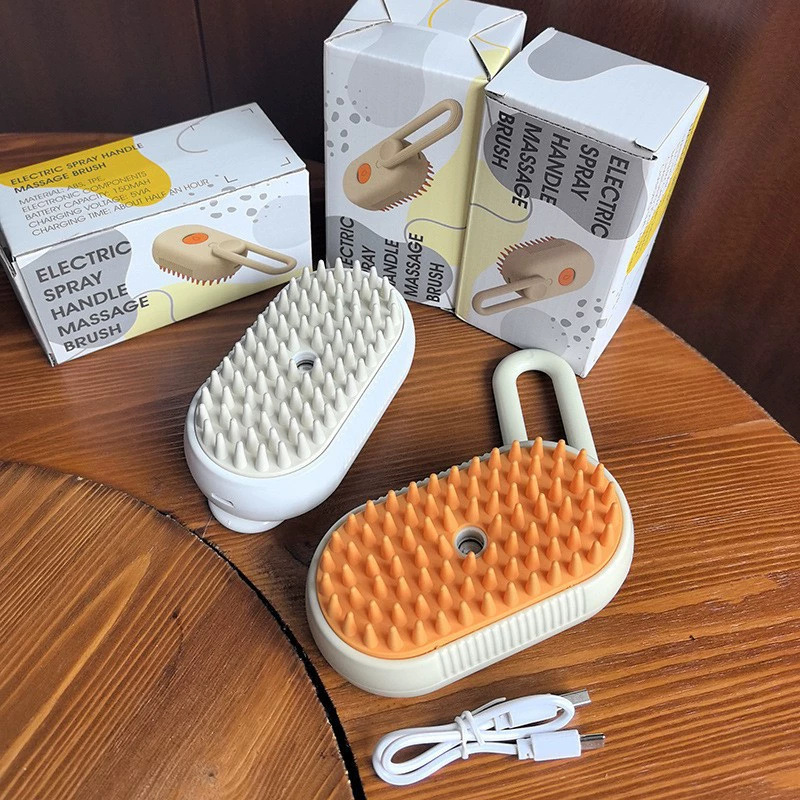 Cats and dogs pet spray massage comb electric hair removal brush one-key anti-fly does not hurt the skin bath cleaning to float hair