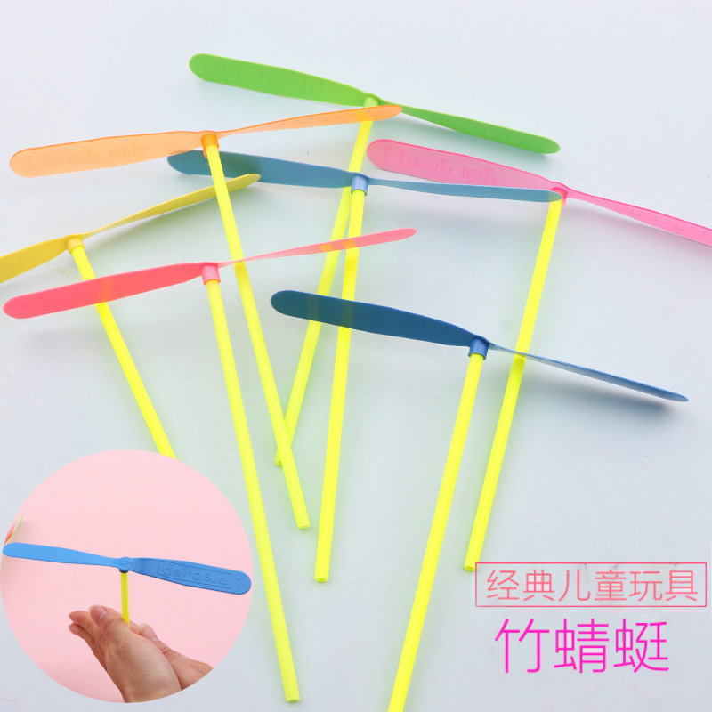 Hand-Rubbed Plastic Bamboo Dragonfly/Large Flying Fairy Frisbee Classic Traditional Pocket Toy Plastic Flying Leaf Frisbee