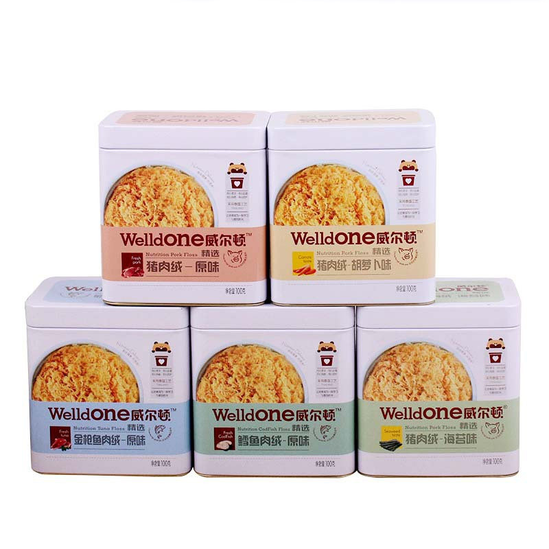 Wilton meat crisp bibimbap carrot beef pork original flavor pork crisp meat floss 100g/Can