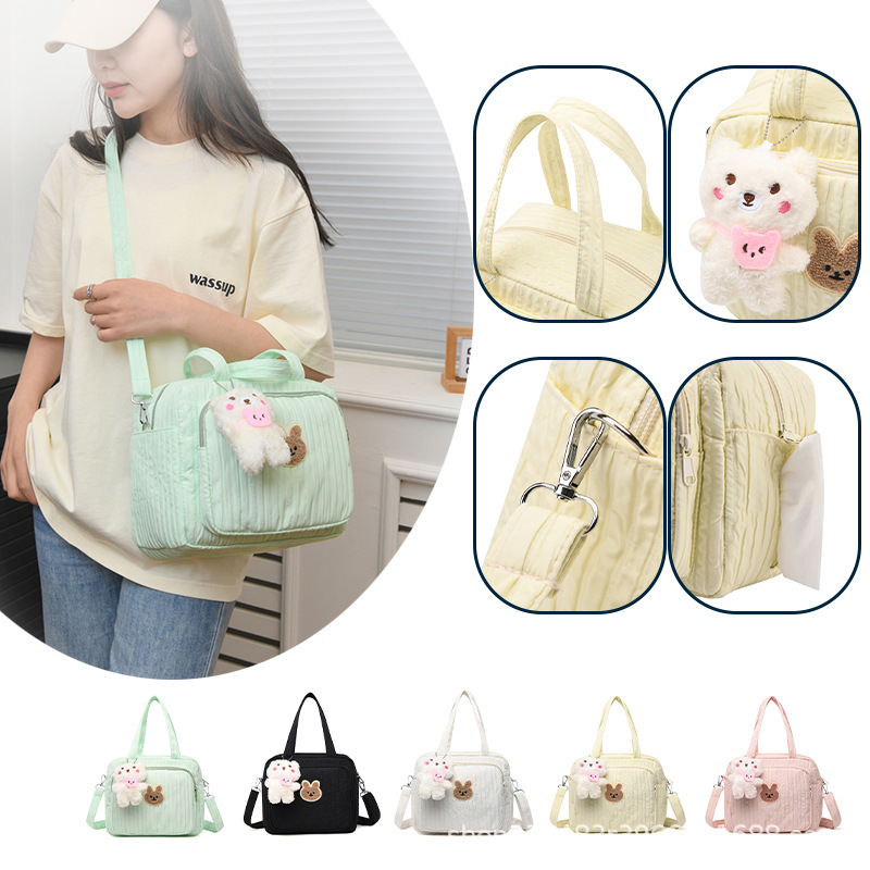 Cross-Border New One-Shoulder Portable Mommy Bag, Multi-Functional Mother and Baby Bag, Fashionable and Lightweight Outing Mommy Bag, Versatile Korean Version