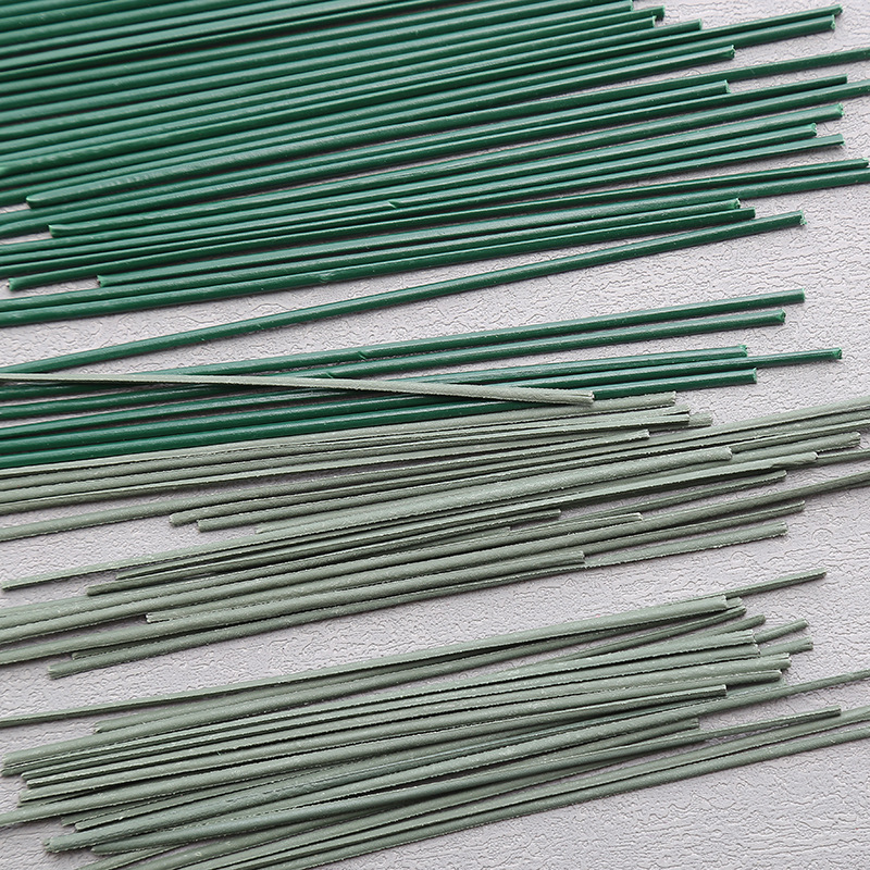 Green Wire Artificial Flower Branch No. 2 Flower Pole Artificial Flower Arrangement Pole Handmade DIY Silk Flower Material Glue Bag Accessories Material