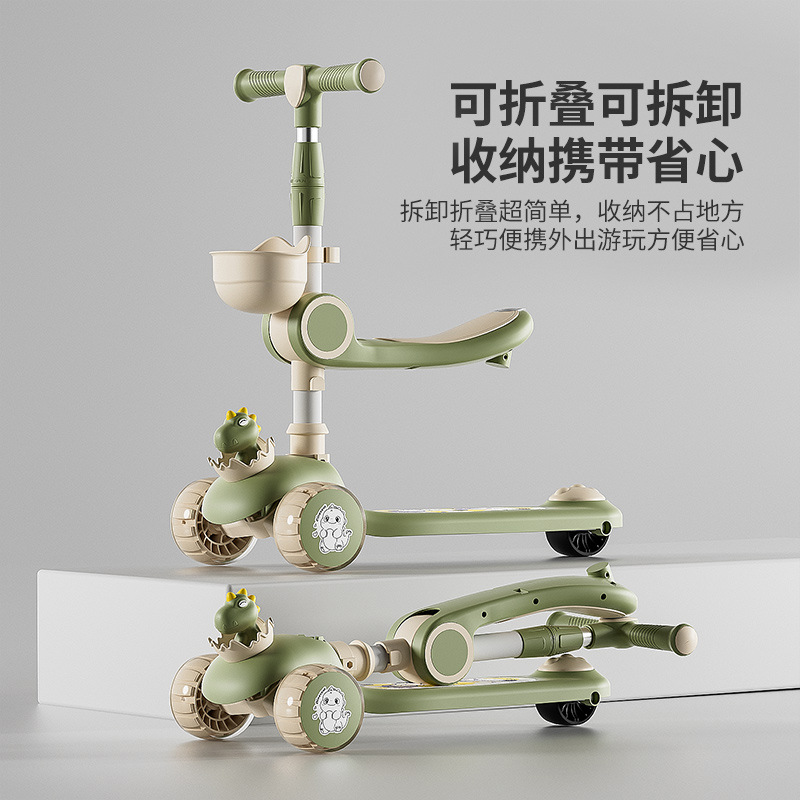 Scooter Children 1-3-5 Years Old Baby Scooter Kids Slippery Car Three-in-One Slippery Scooter