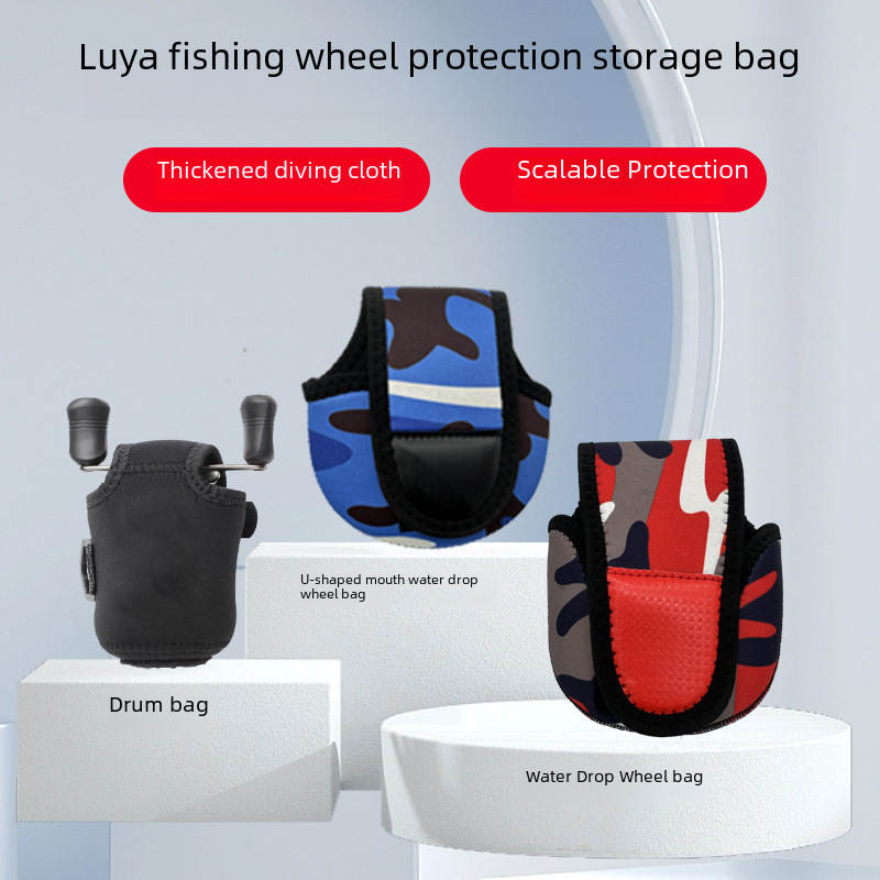 Lure Fishing Reel Bag, Drum Reel Bag, Fishing Reel Storage Bag, U-Shaped Open Style, Various Styles, Exclusively for Cross-Border Export