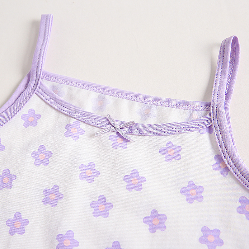 Children's Girls' Vest Class a Women's Treasure Cotton Sling Summer Baby Korean Style Baby Baby Soft Cotton Summer Baby Girl