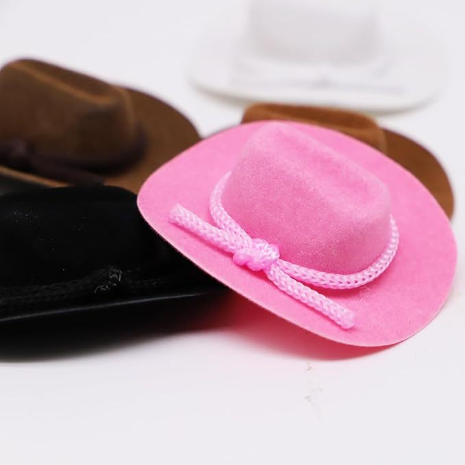 Mini Toy Fur Cowboy Hat Wine Bottle Hat Doll Brown Cowboy Hat Small Pet Hat